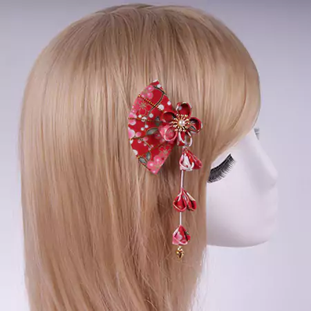 ヘアピン 和風 扇形