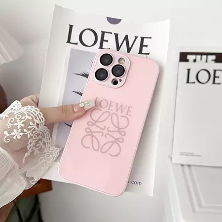 ブランドロエベiphone16/16pro/16pro max ケースガラス 可愛い おしゃれLoewe スマホケース 6カラーSC24070933