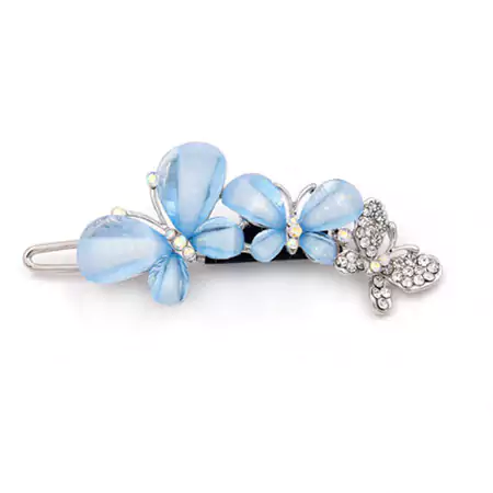 バレッタ 蝶型 メッキ加工 綺麗