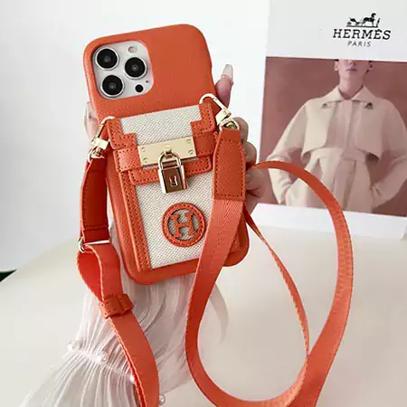 iphone 15 携帯ケース 皮製 hermes風