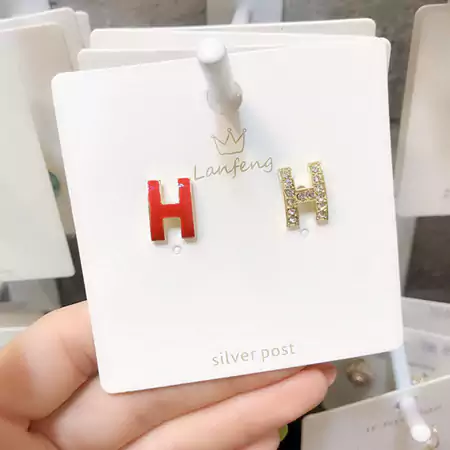 H簡約風不対称イヤリング