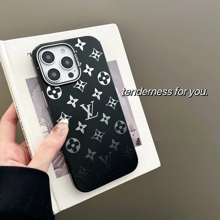ヴィトン風iphone16 plusカバー ブラック