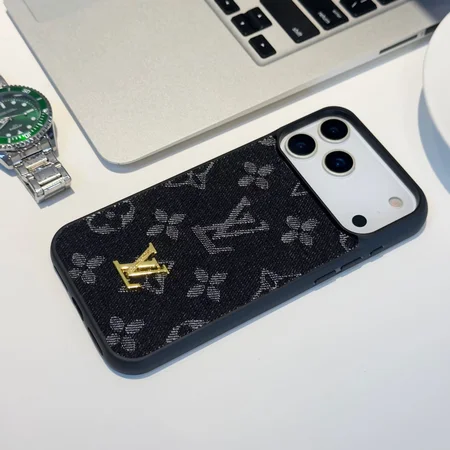  iPhone16Pro/15 レザー風 デニムカバー