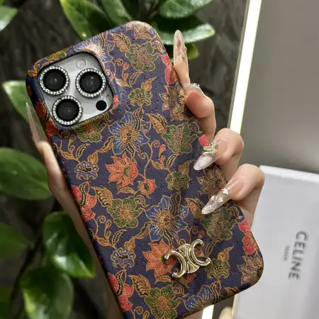 セリーヌ iphone 17ケース 花柄