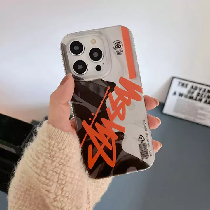 ステューシースマホケースロゴ付きiphone13 pro13pro max