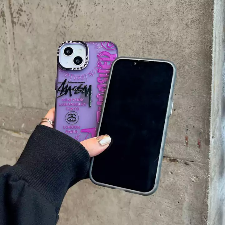 stussy アイフォーン13promax13pro半透明スマホケース