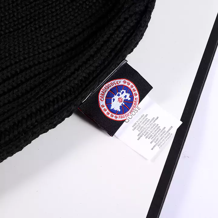 ロングスタイル ロゴ付き ダークカラービーニー