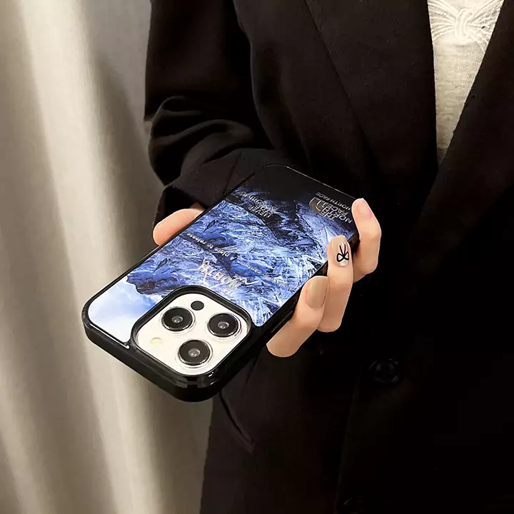 ノースフェイスiphone16ケース 水色